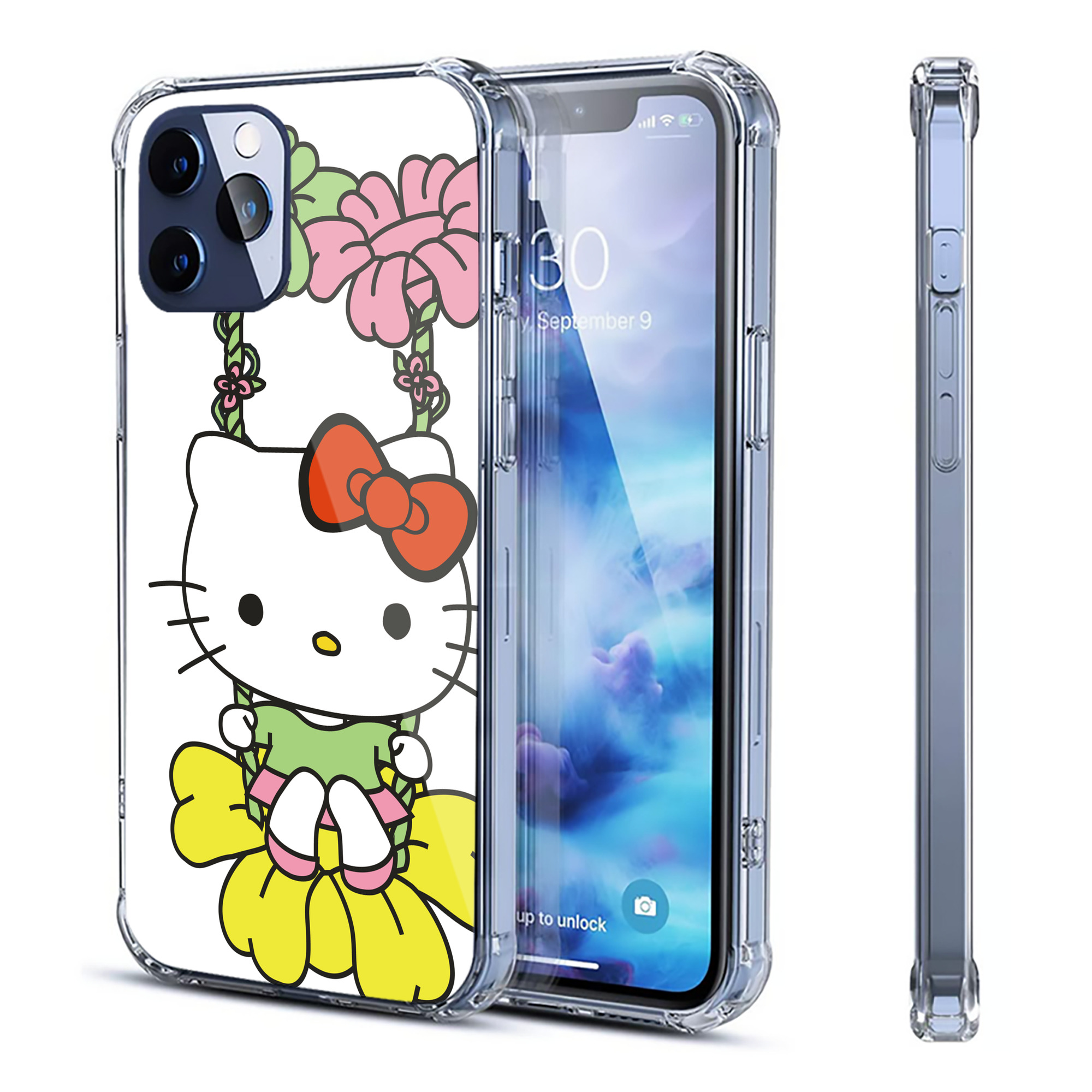 （画像用） Hello Kitty ハローキティ 【iPhone 12シリーズ対応】透明スマホケース（クリアソフトケース）